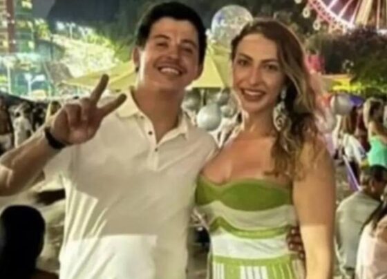 Foto colorida de casal que morreu atropelado em Santa Catarina - Metrópoles