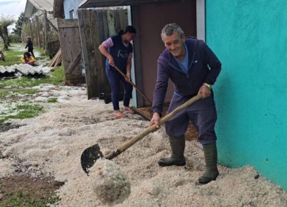 Morador de SC após tempestade de granizo.