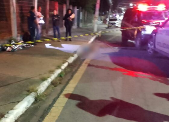 Imagem colorida de policiais em rua