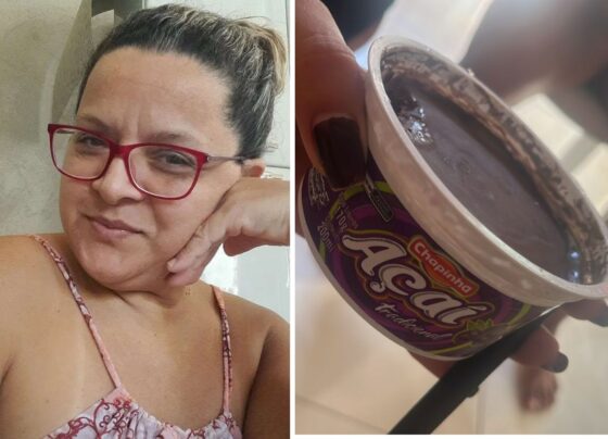 Montagem com foto colorida de Geisa e açaí - Metrópoles