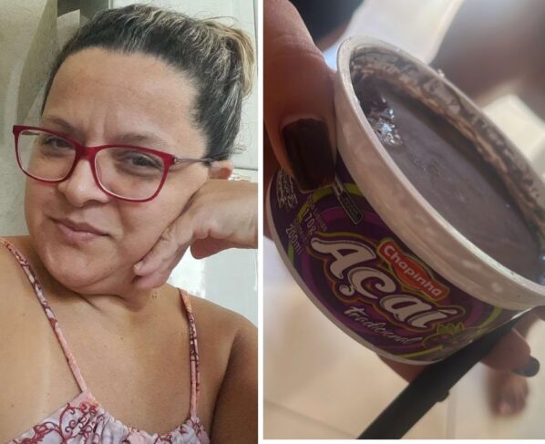 Montagem com foto colorida de Geisa e açaí - Metrópoles