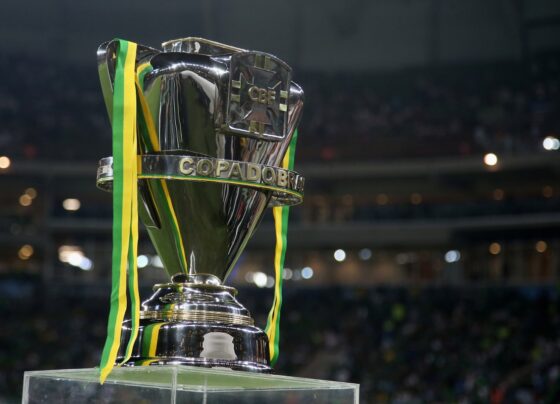 Foto colorida da Taça da Copa do Brasil - Metrópoles