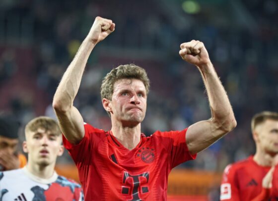 Foto colorida de Thomas Muller, com a camisa do Bayern de Munique - Metrópoles