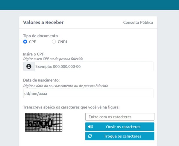 Imagem colorida de página para consultar valores a receber - Metrópoles