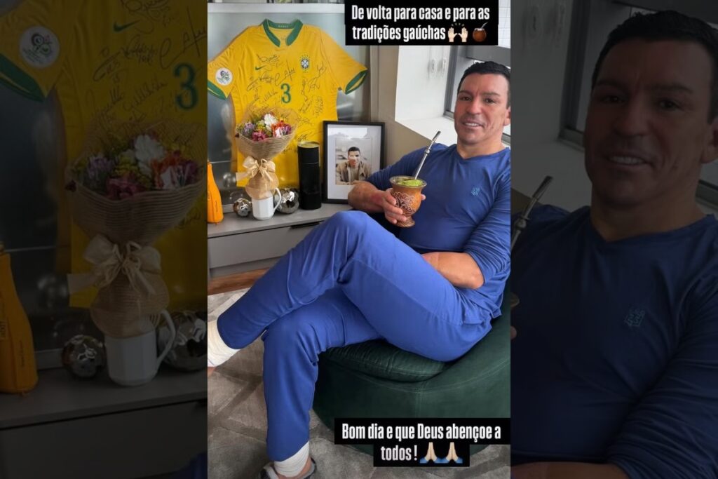 Imagem colorida do ex-zagueiro Lúcio