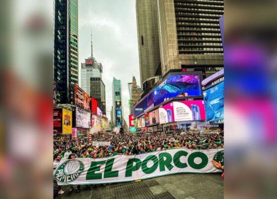 Torcida do Palmeiras em Nova York